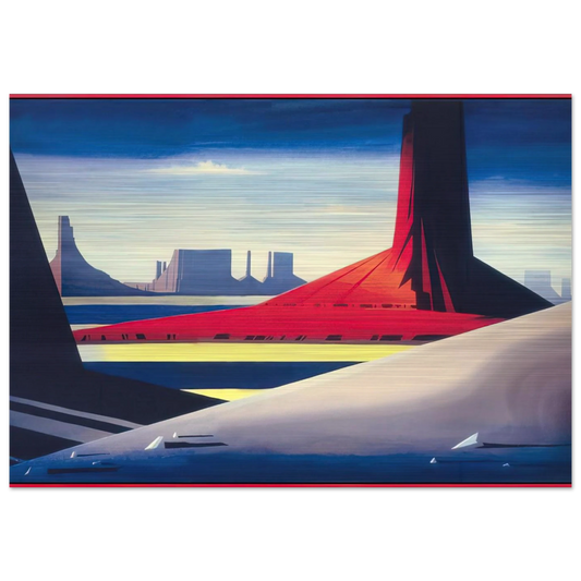 Monument Valley - Eyvind Earle Brushed Aluminum Print - 70x100 cm / 28x40 inches | Eyvind Earle Aluminum Print | Eyvind Earle Prints