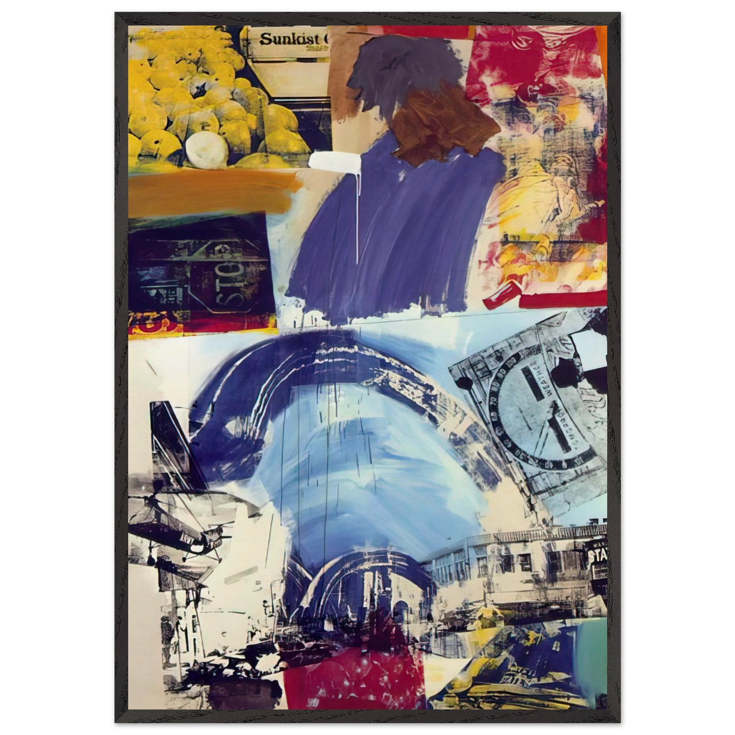 HARBOR - Robert Rauschenberg 70x100 cm / 28x40 inches Framed Art Print – Black Wooden Frame