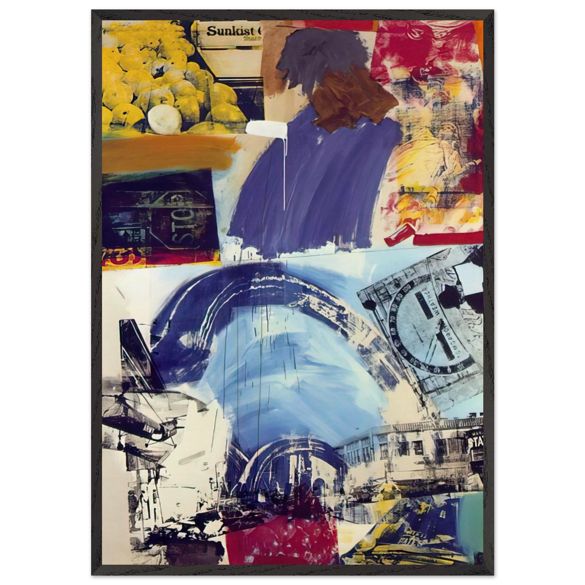 HARBOR - Robert Rauschenberg 70x100 cm / 28x40 inches Framed Art Print – Black Wooden Frame