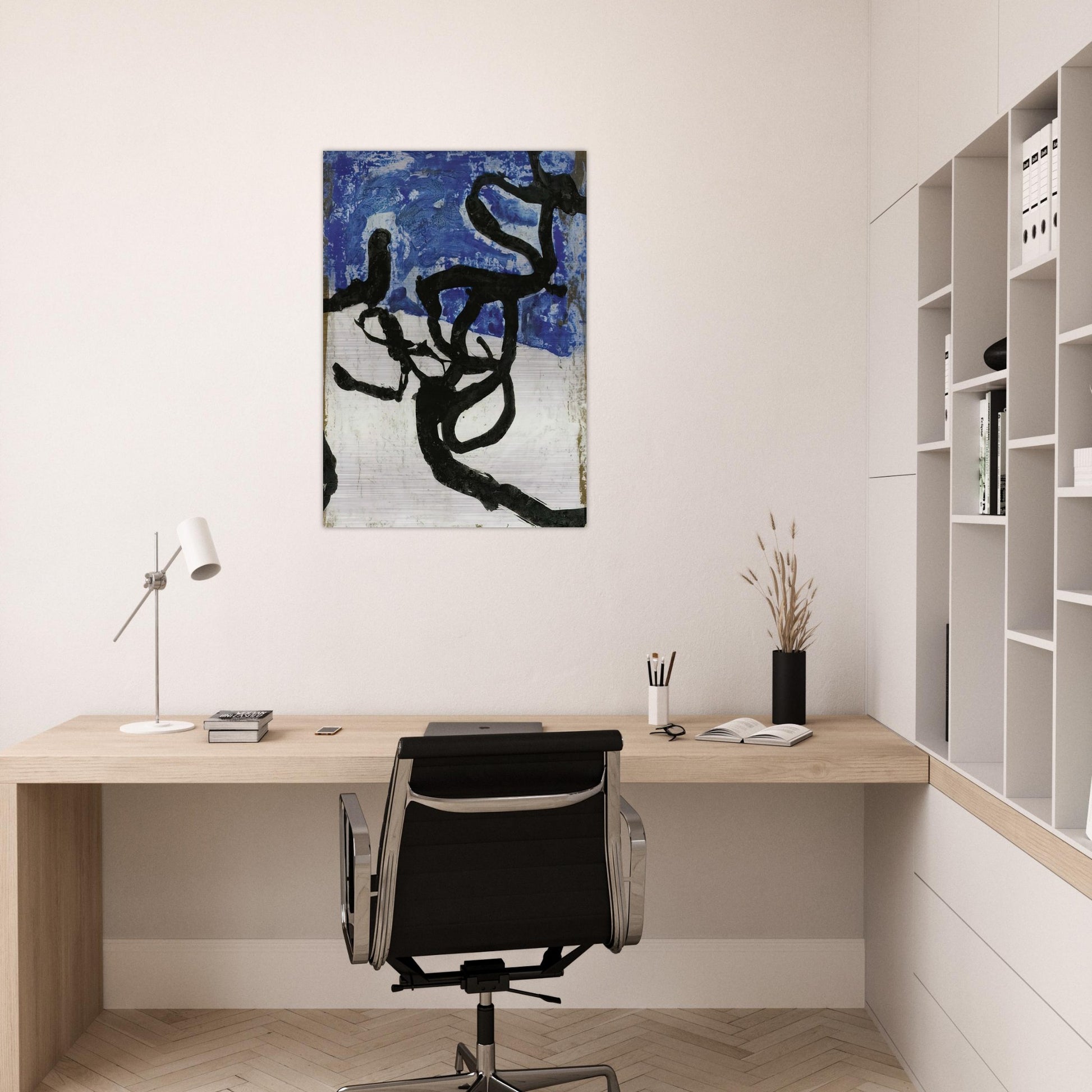 Untitled - Tachisme - Emil Schumacher Brushed Aluminum Print - 70x100 cm / 28x40 inches | Emil Schumacher Aluminum Print | Emil Schumacher Prints