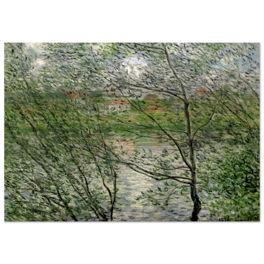 The Isle Grande-Jatte on the Siene - claude monet Brushed Aluminum Print - 70x100 cm / 28x40 inches | claude monet Aluminum Print | claude monet Prints