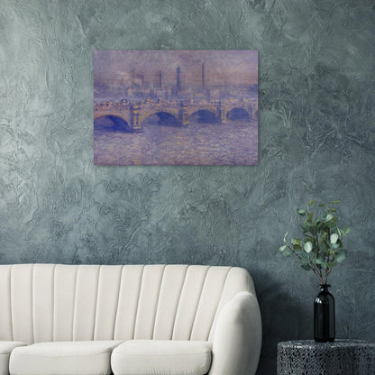 Waterloo Bridge, Sunlight Effect - claude monet Brushed Aluminum Print - 70x100 cm / 28x40 inches | claude monet Aluminum Print | claude monet Prints