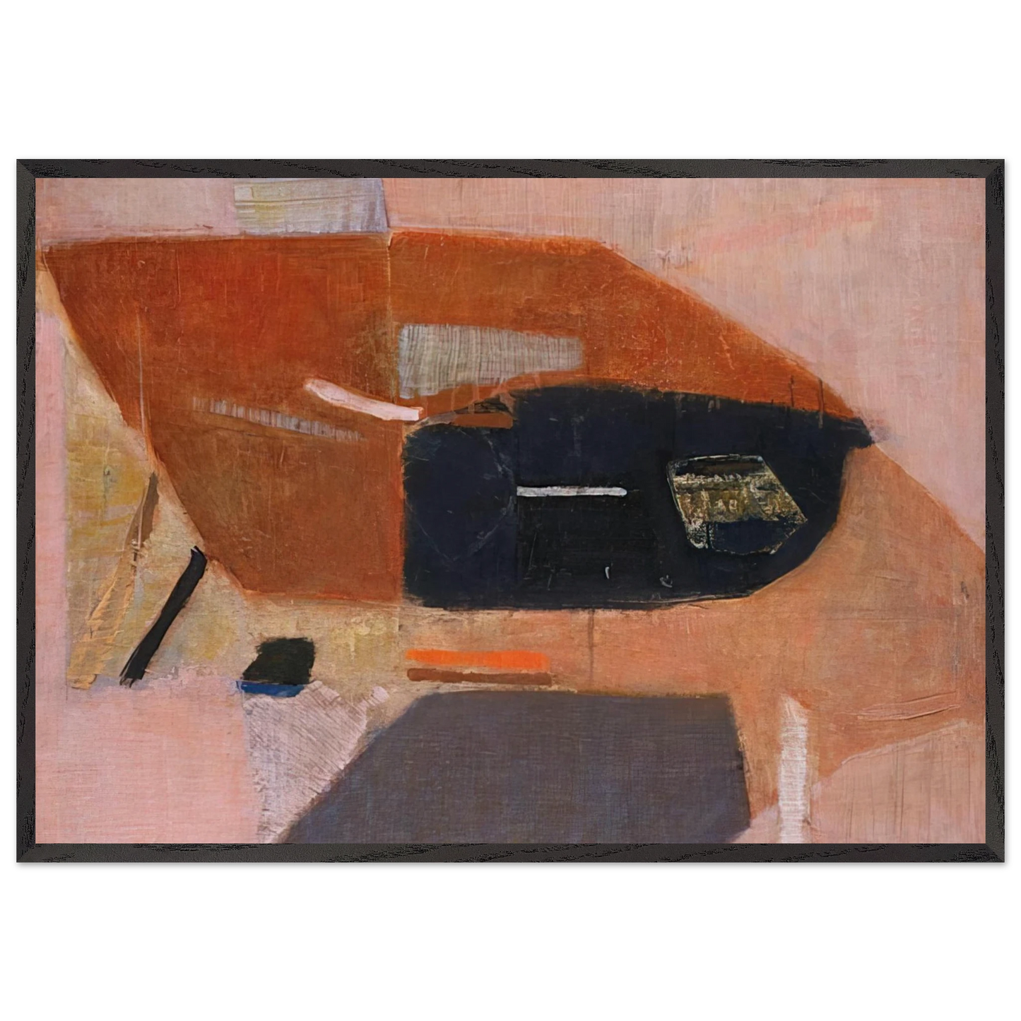 Number 2 - 1954 - Kenzo Okada Framed Art Print – Black Wooden Frame - Default Title - -Framed Art Print