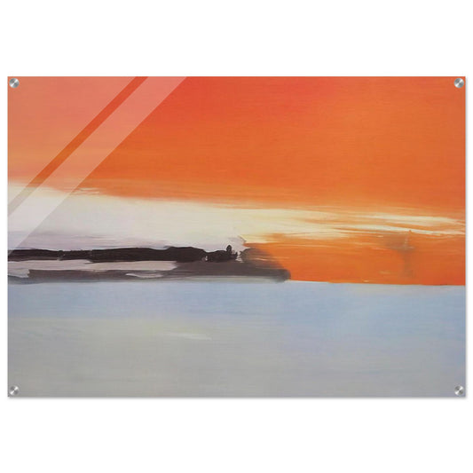 Chemin de fer au bord de la mer, soleil couchant - 1955 - Nicolas de Stael Acrylic Print - 70x100 cm / 28x40″ inches