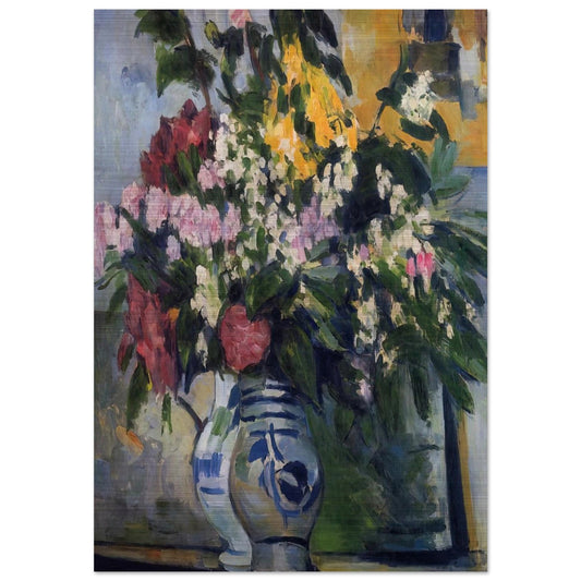 Two Vases of Flowers - Paul Cézanne Brushed Aluminum Print - 70x100 cm / 28x40 inches | Paul Cézanne Aluminum Print | Paul Cézanne Prints