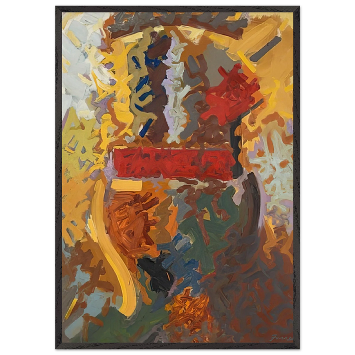 Navaho - 1958 - John Ferren 70x100 cm / 28x40 inches Framed Art Print – Black Wooden Frame