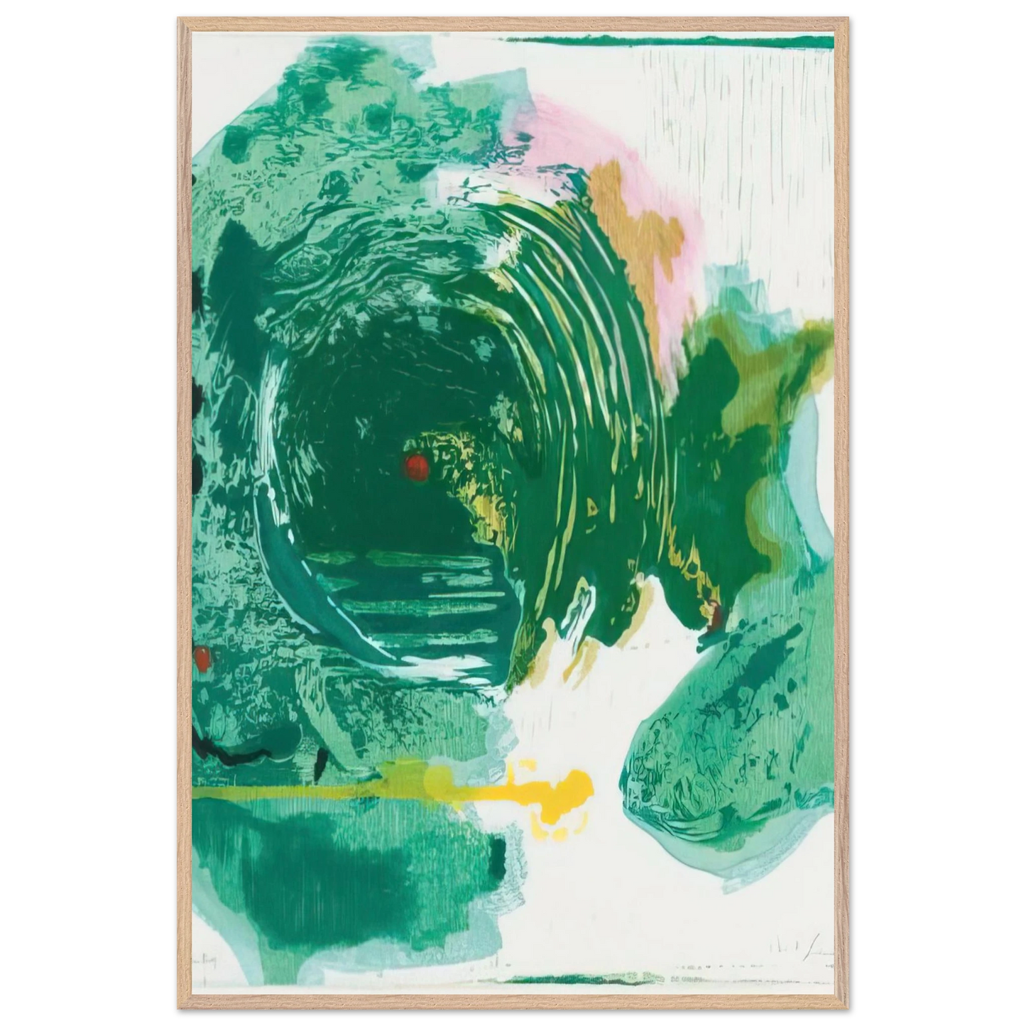 Helen Frankenthaler - Radius - 1993 Wall art - 30x40 cm / 12x16 inches - Premium Wooden Framed Poster With Fine Art Paper - White frame