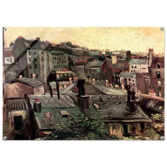 View of Roofs and Backs of Houses - Vincent van Gogh Acrylic Print - 70x100 cm / 28x40″ inches | Vincent van Gogh Wall Art | Vincent van Gogh Prints
