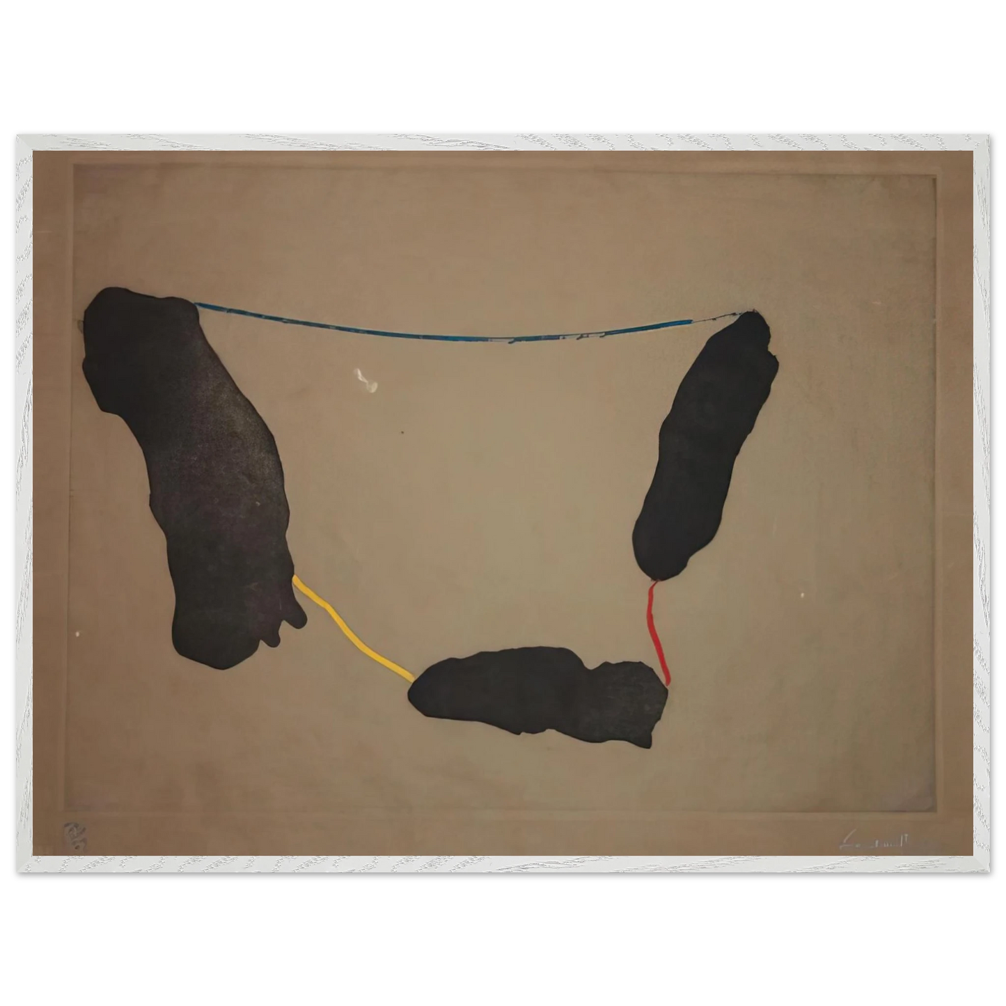 Helen Frankenthaler - Connected By Joy - 1973 Wall art - 70x100 cm / 28x40 inches - Premium Wooden Framed Poster With Fine Art Paper - Wood frame