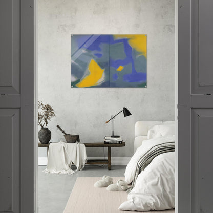 DIPTYCH 1987 - Esteban Vicente Acrylic Print - 70x100 cm / 28x40″ inches | Esteban Vicente Wall Art | Esteban Vicente Prints