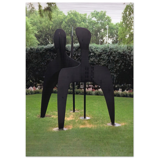 THREE BOLLARDS 1970 - Alexander Calder Brushed Aluminum Print - 70x100 cm / 28x40 inches | Alexander Calder Aluminum Print | Alexander Calder Prints