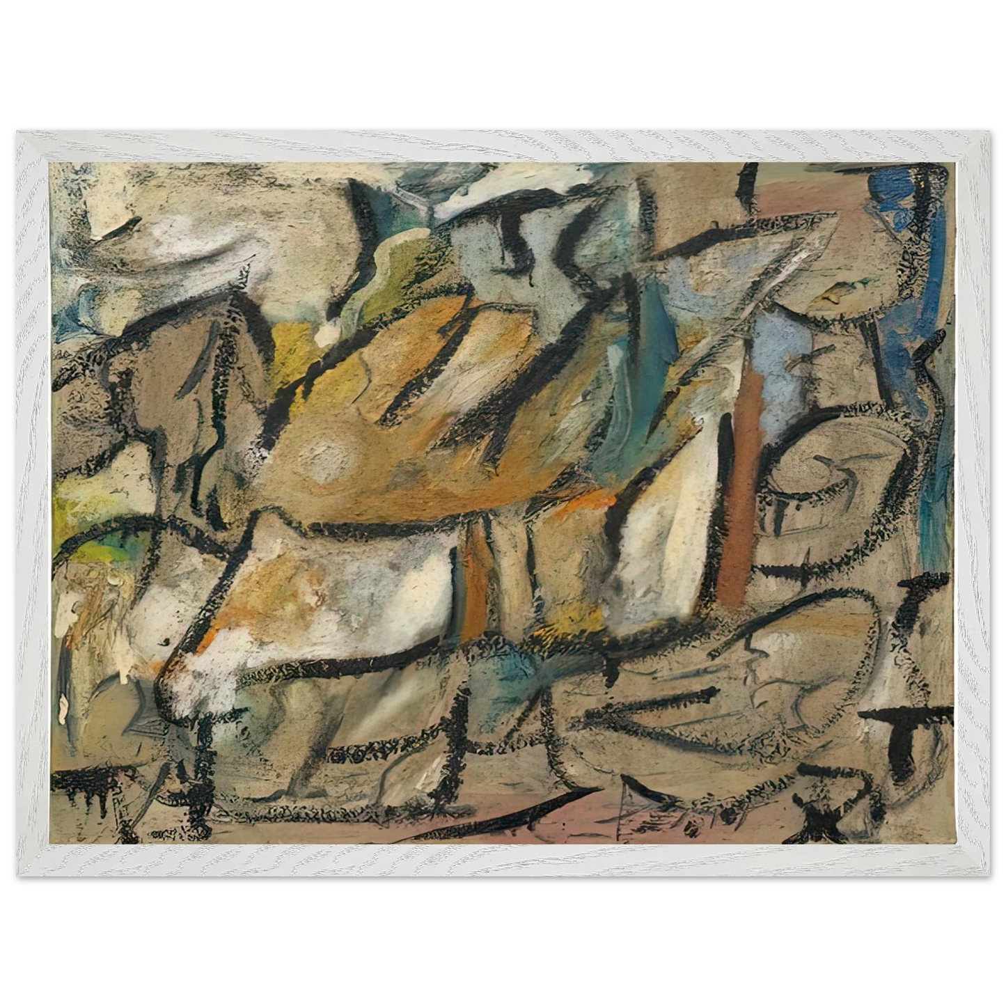 Helen Frankenthaler - August Weather, 1951- Wall Art - 60x80 cm / 24x32 inches - Fine Art Poster - -