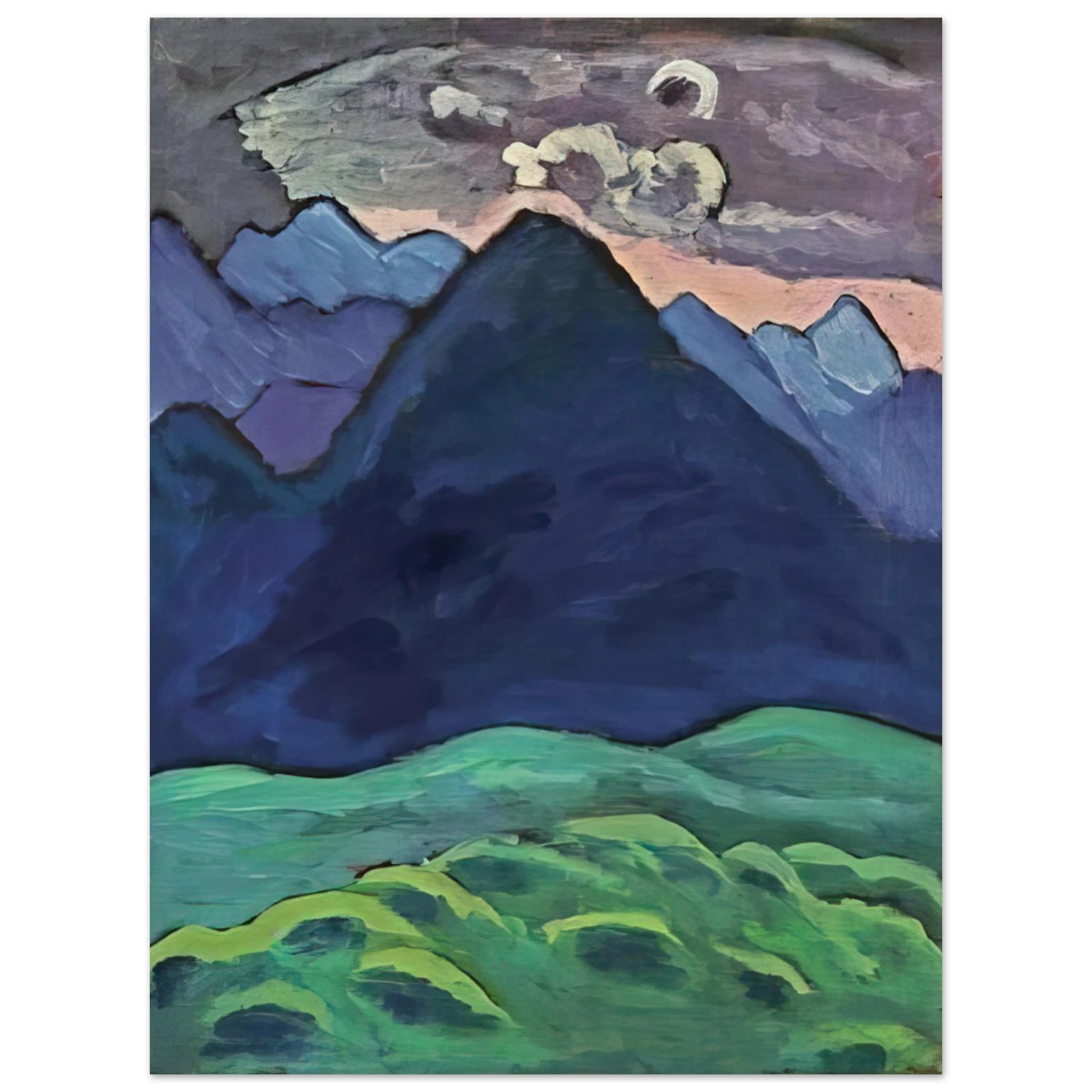 Gabriele Munter - BLAUER KEGELBERG 1930 Fine Art Poster - Default Title