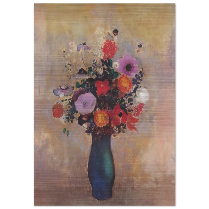 WILDFLOWERS - Odilon Redon Brushed Aluminum Print - 70x100 cm / 28x40 inches | Odilon Redon Aluminum Print | Odilon Redon Prints