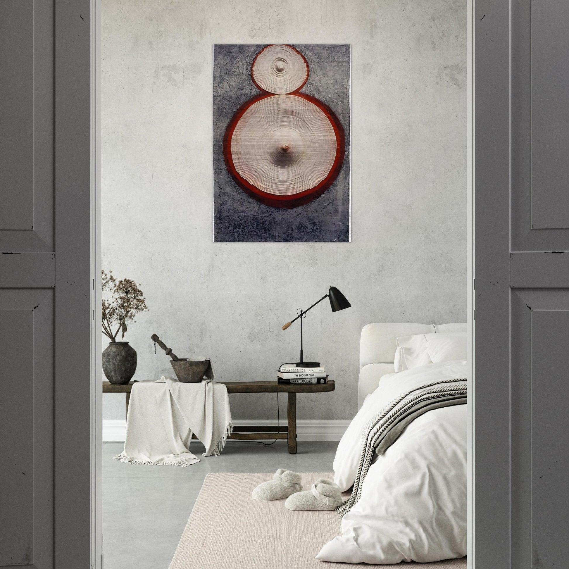 RINGAROUND AROSIE 1965 - Eva Hesse Brushed Aluminum Print - 70x100 cm / 28x40 inches | Eva Hesse Aluminum Print | Eva Hesse Prints
