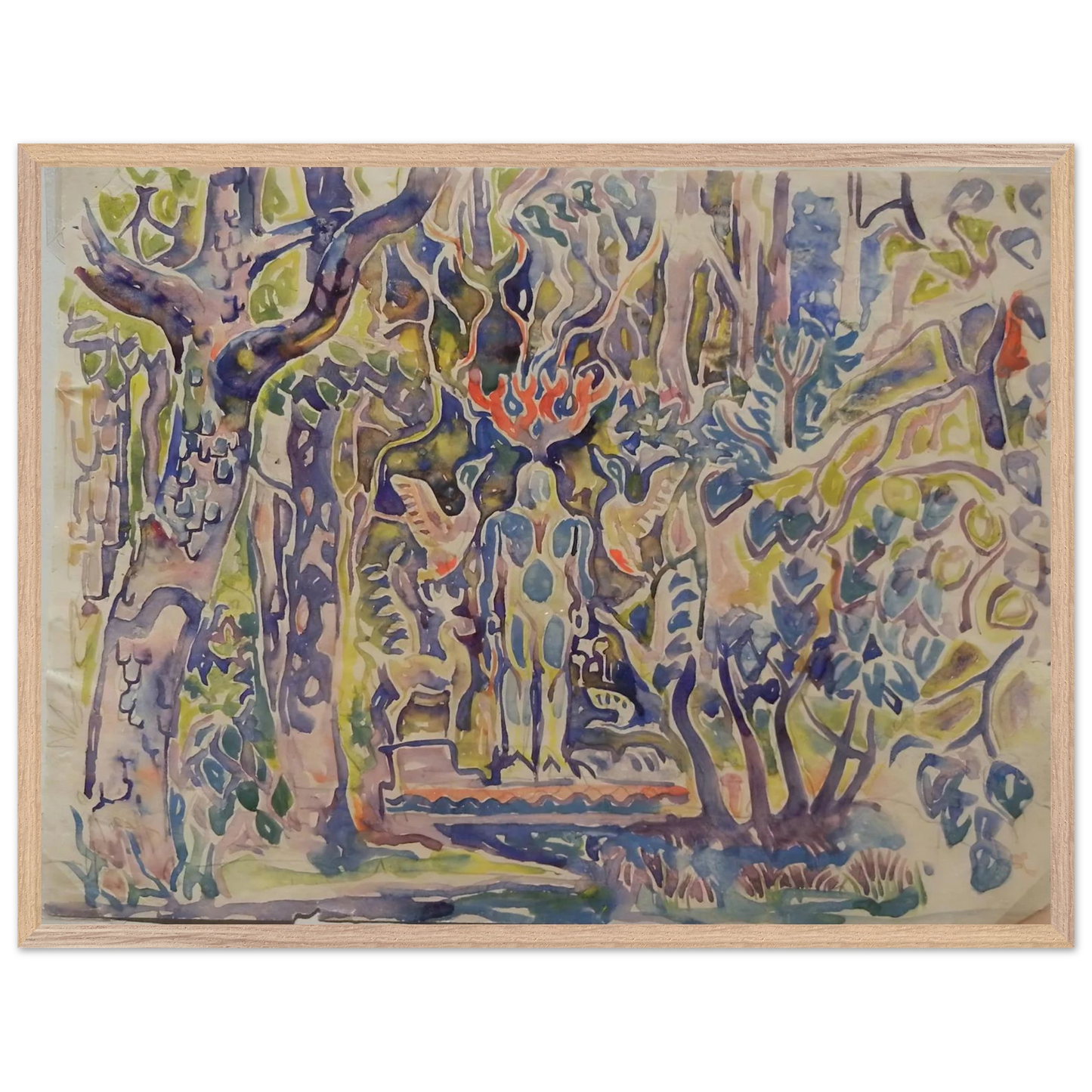 Walter Inglis Anderson - Walter Anderson Wall art - 30x45 cm / 12x18 Inches - Premium Wooden Framed Poster With Fine Art Paper - Black frame