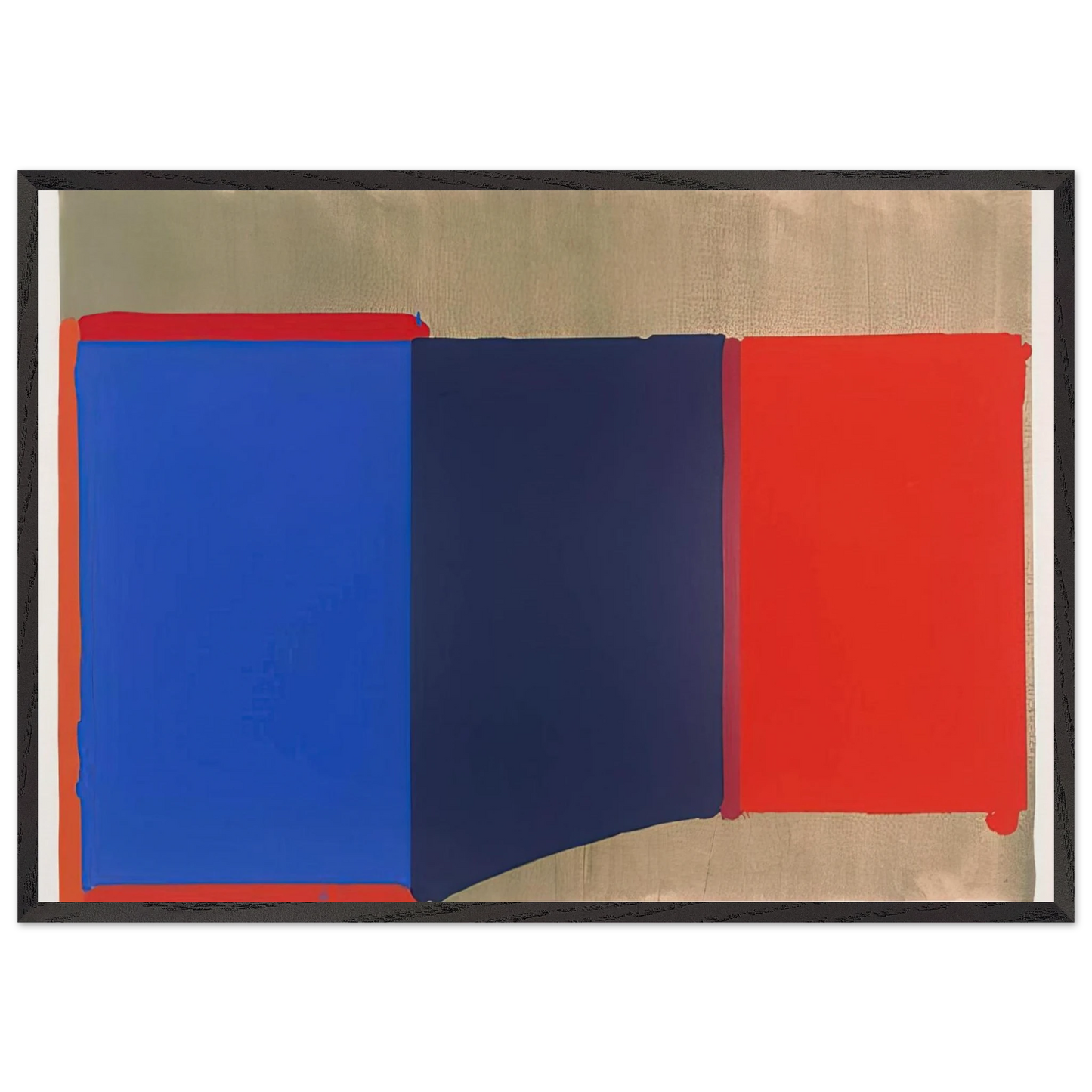 Blues Reds - 1969 - John Hoyland Framed Art Print – Black Wooden Frame - Default Title - -Framed Art Print