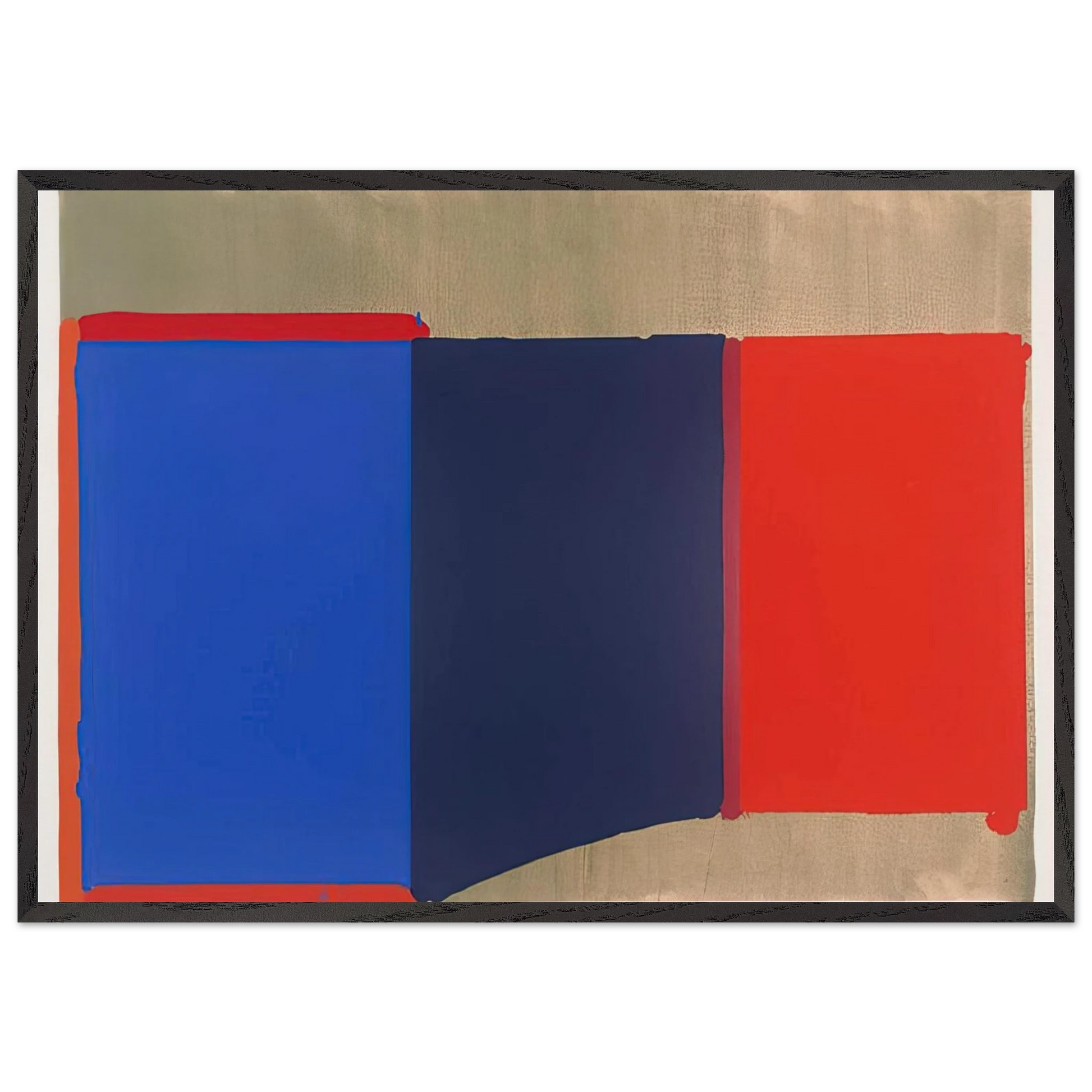 Blues Reds - 1969 - John Hoyland Framed Art Print – Black Wooden Frame - Default Title - -Framed Art Print