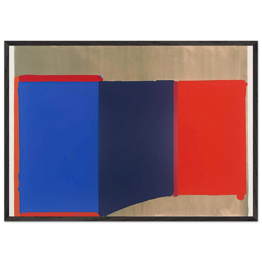 Blues Reds - 1969 - John Hoyland Framed Art Print – Black Wooden Frame - Default Title - -Framed Art Print