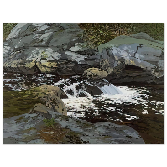 Neil Welliver - Cascade - 1974 Fine Art Poster - Default Title
