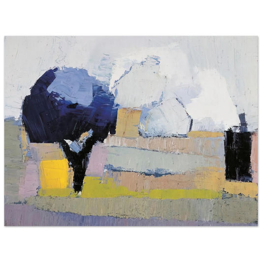 Nicolas de Stael - Paysage de Provence - Art Informel Fine Art Poster - 13x18 cm / 5x7 inches