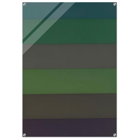 Horizontal Bands with Colors Superimposed - Sol LeWitt Acrylic Print - 70x100 cm / 28x40″ inches