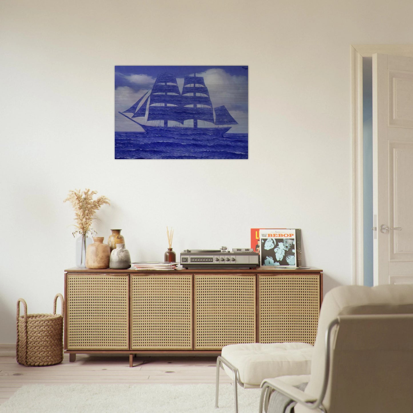 THE SEDUCER 1953 - Rene Magritte Brushed Aluminum Print - 70x100 cm / 28x40 inches | Rene Magritte Aluminum Print | Rene Magritte Prints