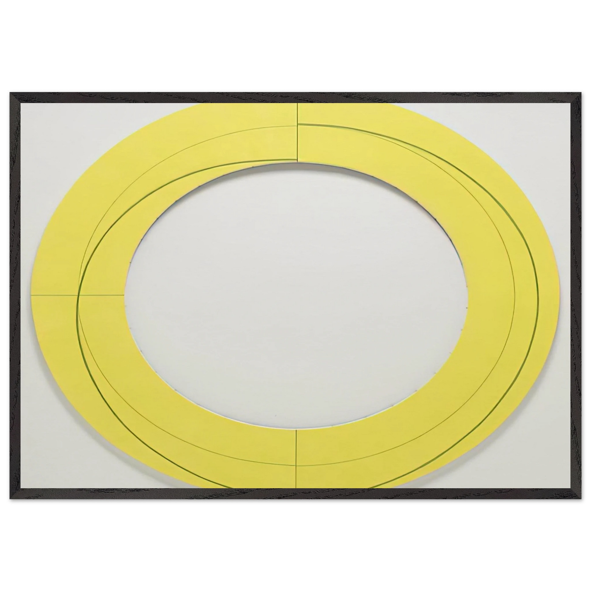 RING IMAGE M 2010 - Robert Mangold Framed Art Print – Black Wooden Frame - Default Title - -Framed Art Print