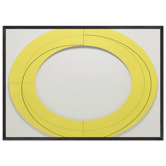 RING IMAGE M 2010 - Robert Mangold Framed Art Print – Black Wooden Frame - Default Title - -Framed Art Print