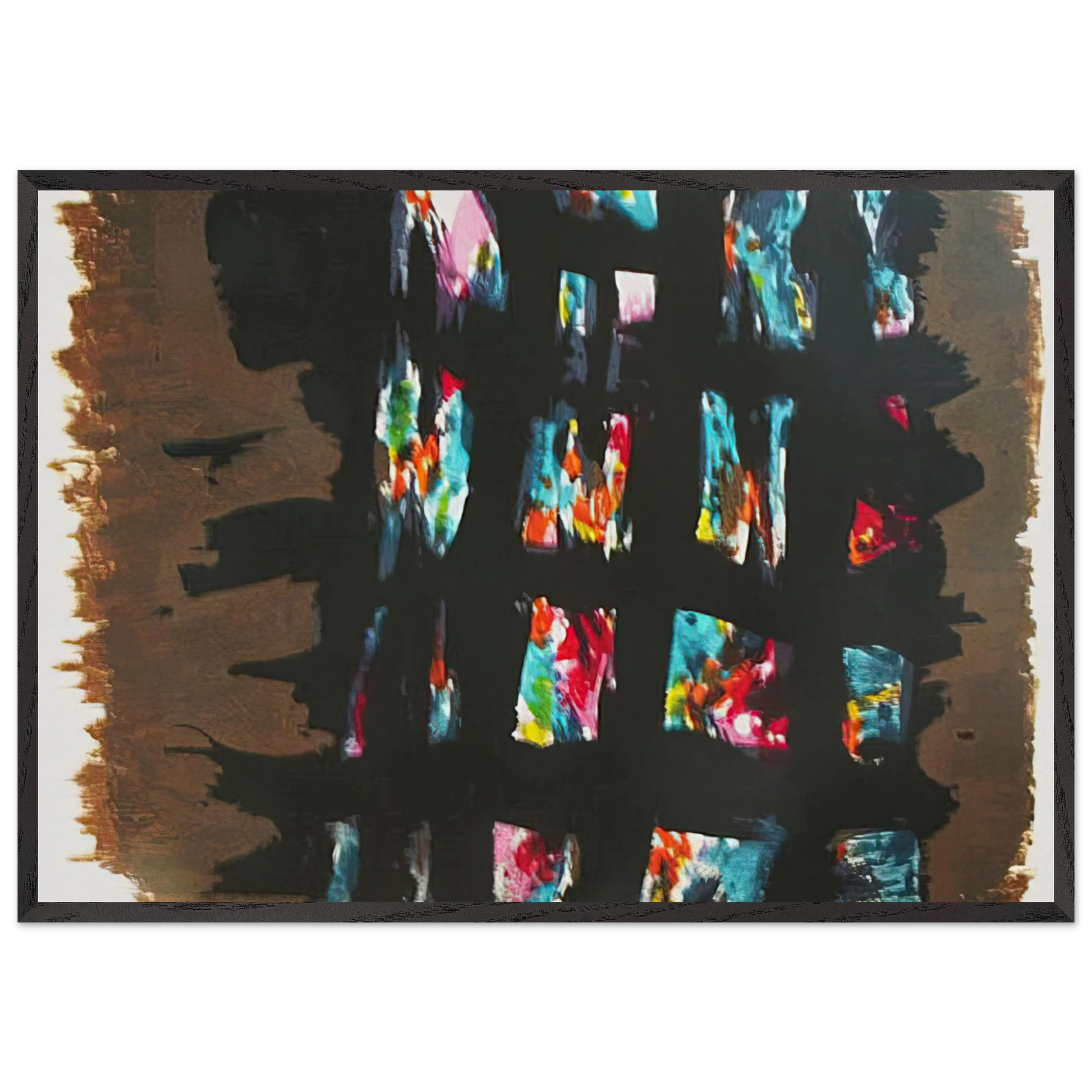 LEmprisonnement - 1978 - Alfred Manessier Framed Art Print – Black Wooden Frame - Default Title - -Framed Art Print