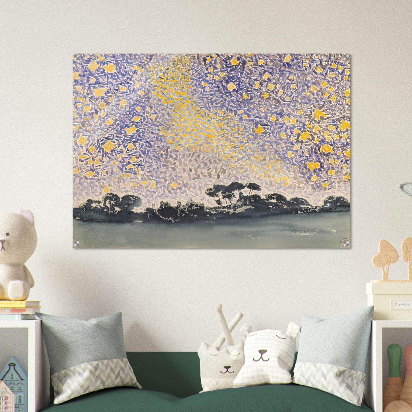 Landscape with Stars - Henri-Edmond Cross Acrylic Print - 70x100 cm / 28x40″ inches