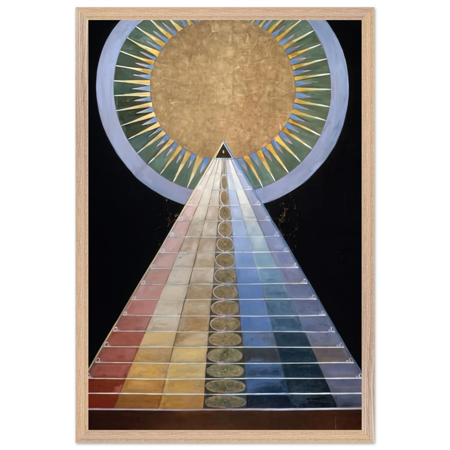 Hilma af Klint - ALTAR PAINTING 1915 Wall art - 40x50 cm / 16x20 Inches - Premium Wooden Framed Poster With Fine Art Paper - White frame