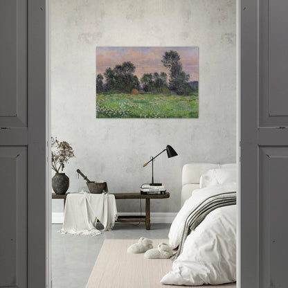 Meadow in Giverny - claude monet Brushed Aluminum Print - 70x100 cm / 28x40 inches | claude monet Aluminum Print | claude monet Prints