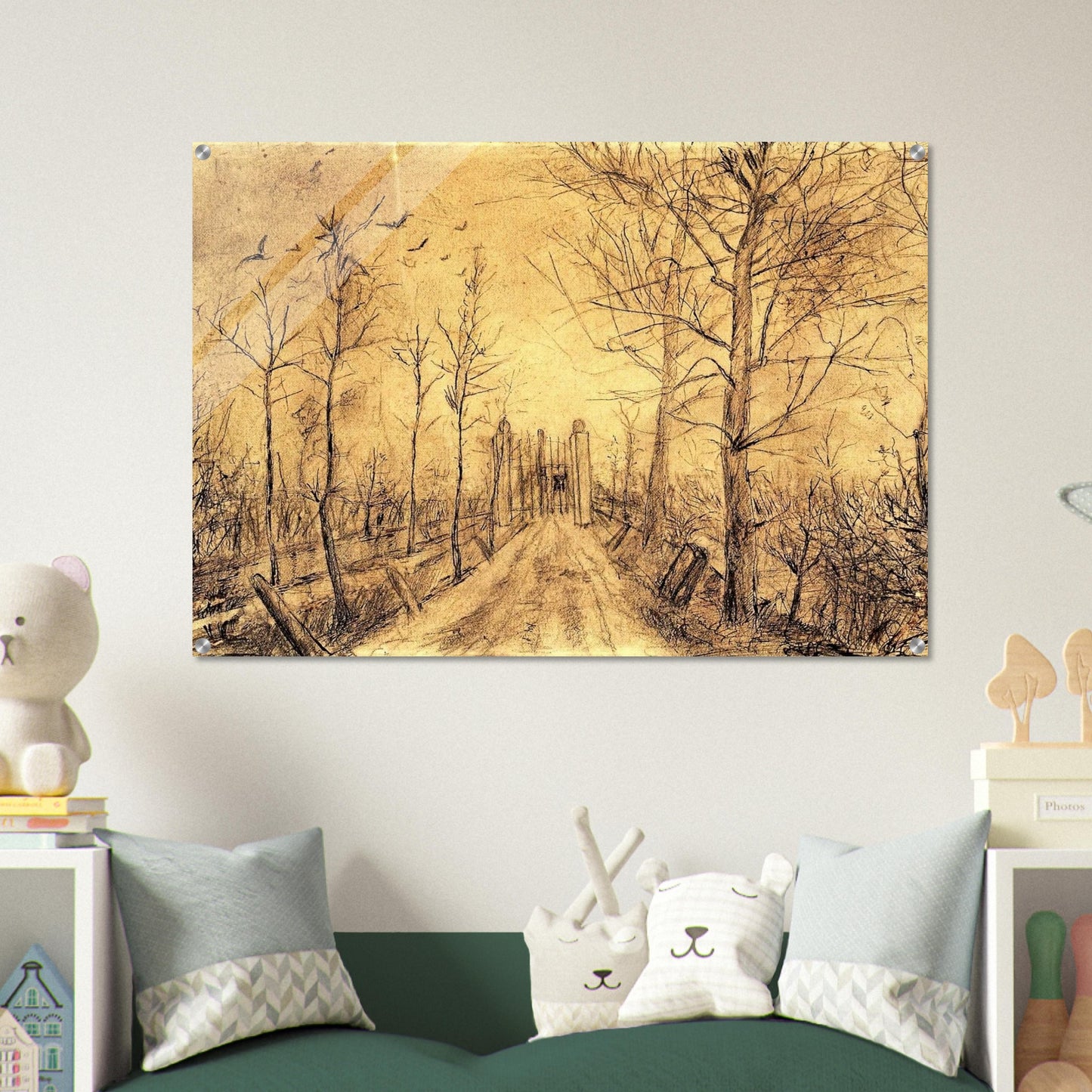 Driveway - Vincent van Gogh Acrylic Print - 70x100 cm / 28x40″ inches