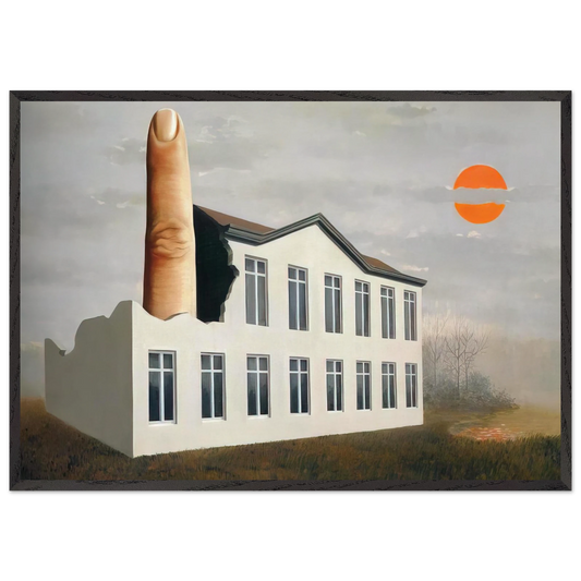 THE REVEALING OF THE PRESENT 1936 - Rene Magritte 70x100 cm / 28x40 inches Framed Art Print – Black Wooden Frame