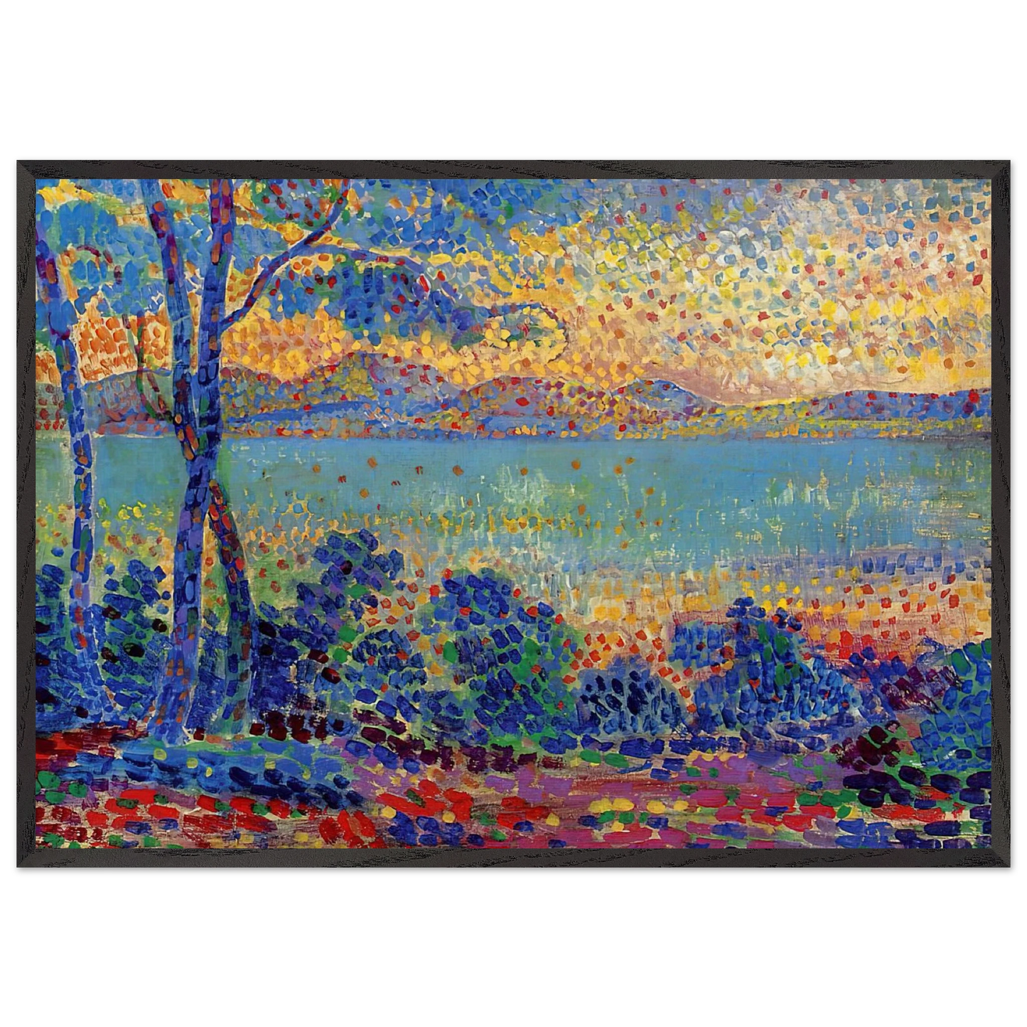 Provence Landscape - Henri-Edmond Cross Framed Art Print – Black Wooden Frame - Default Title - -Framed Art Print