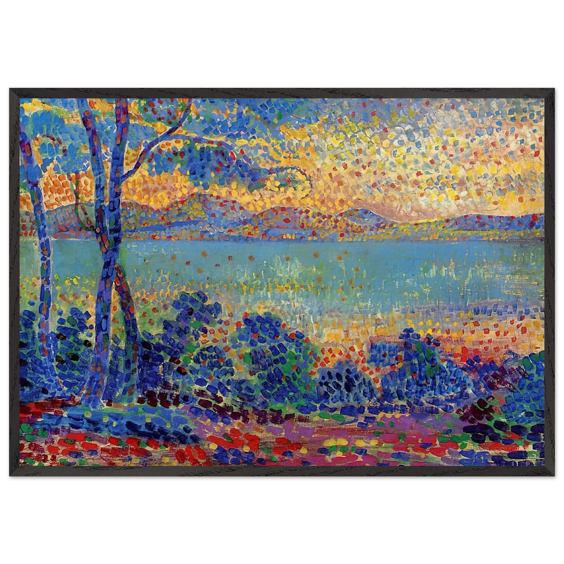 Provence Landscape - Henri-Edmond Cross Framed Art Print – Black Wooden Frame - Default Title - -Framed Art Print