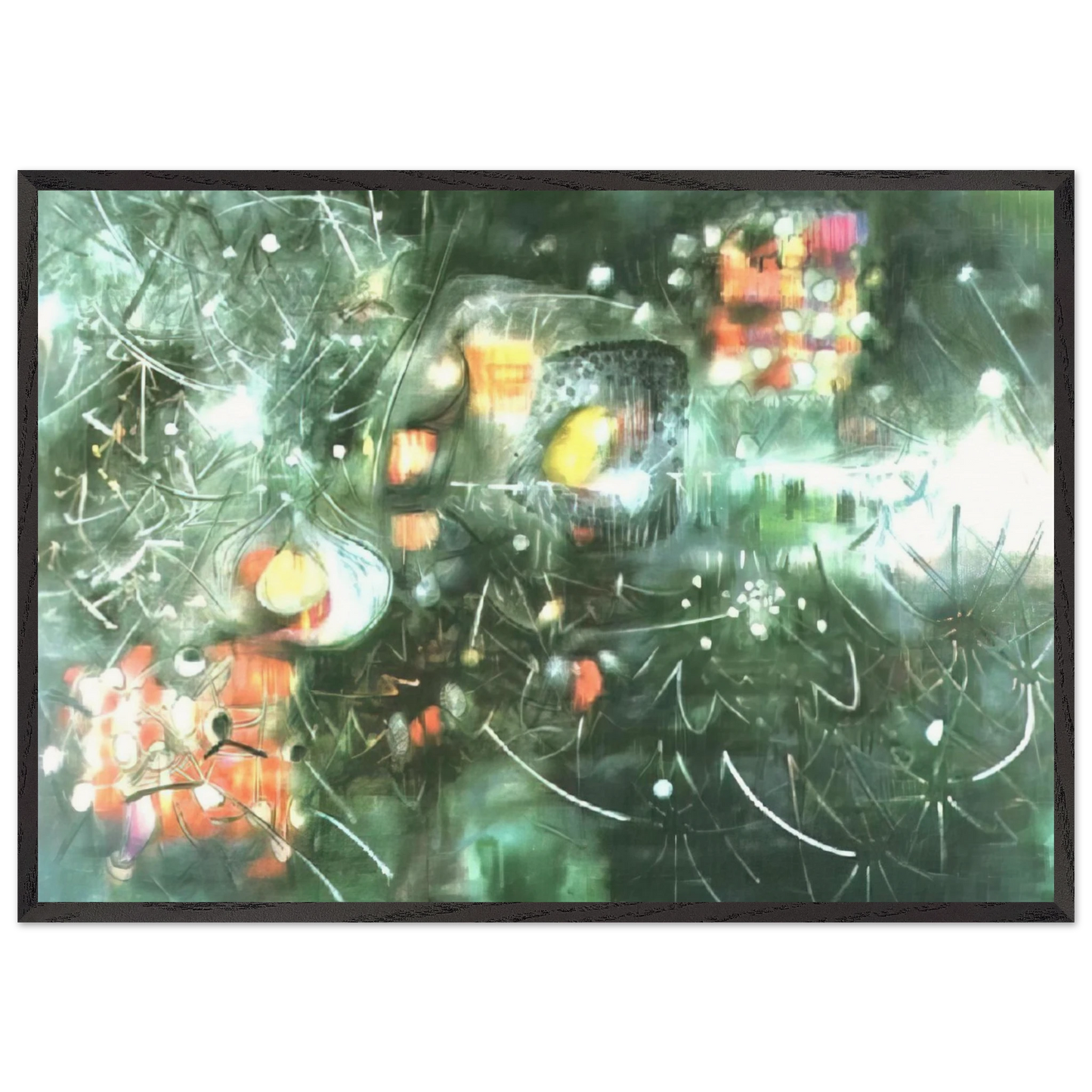 TO GIVE PAINLESS LIGHT 1955 - Roberto Matta Framed Art Print – Black Wooden Frame - Default Title - -Framed Art Print