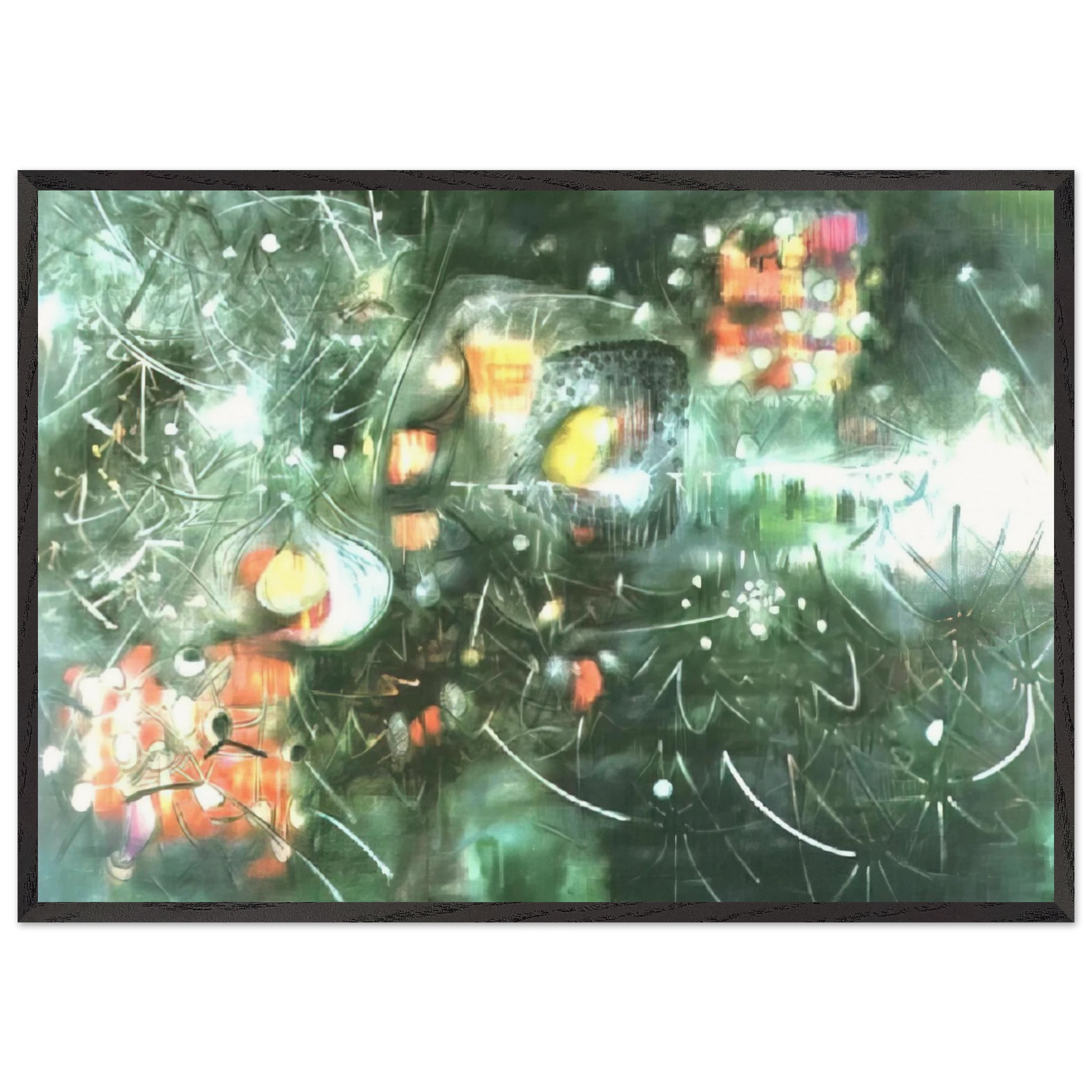 TO GIVE PAINLESS LIGHT 1955 - Roberto Matta Framed Art Print – Black Wooden Frame - Default Title - -Framed Art Print