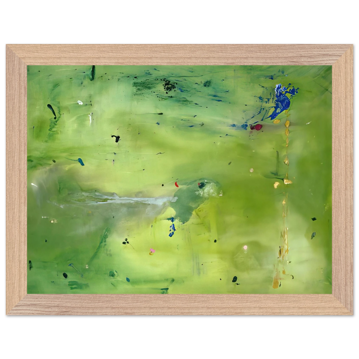 Helen Frankenthaler - A Green Thought in a Green Shade - 1981 Wall art - A3 (29.7 x 42  cm) - Premium Wooden Framed Poster With Fine Art Paper - Wood frame