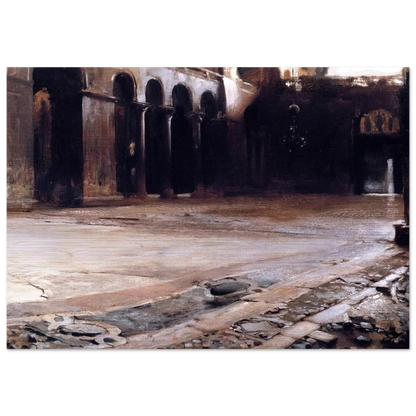 Pavement of St. Mark's - John Singer Sargent Brushed Aluminum Print - 70x100 cm / 28x40 inches | John Singer Sargent Aluminum Print | John Singer Sargent Prints