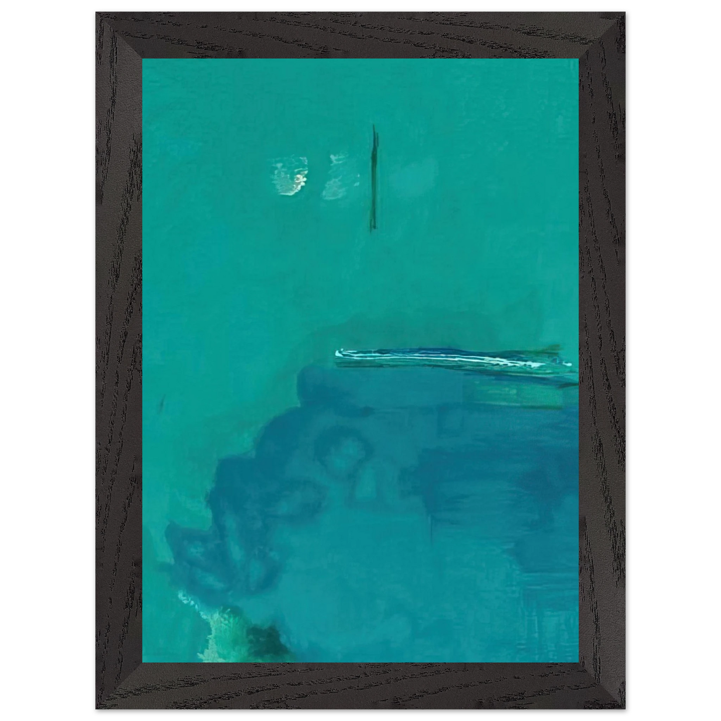 Helen Frankenthaler - Contentment Island - 2004 Wall art - 40x50 cm / 16x20 inches - Premium Wooden Framed Poster With Fine Art Paper - Black frame