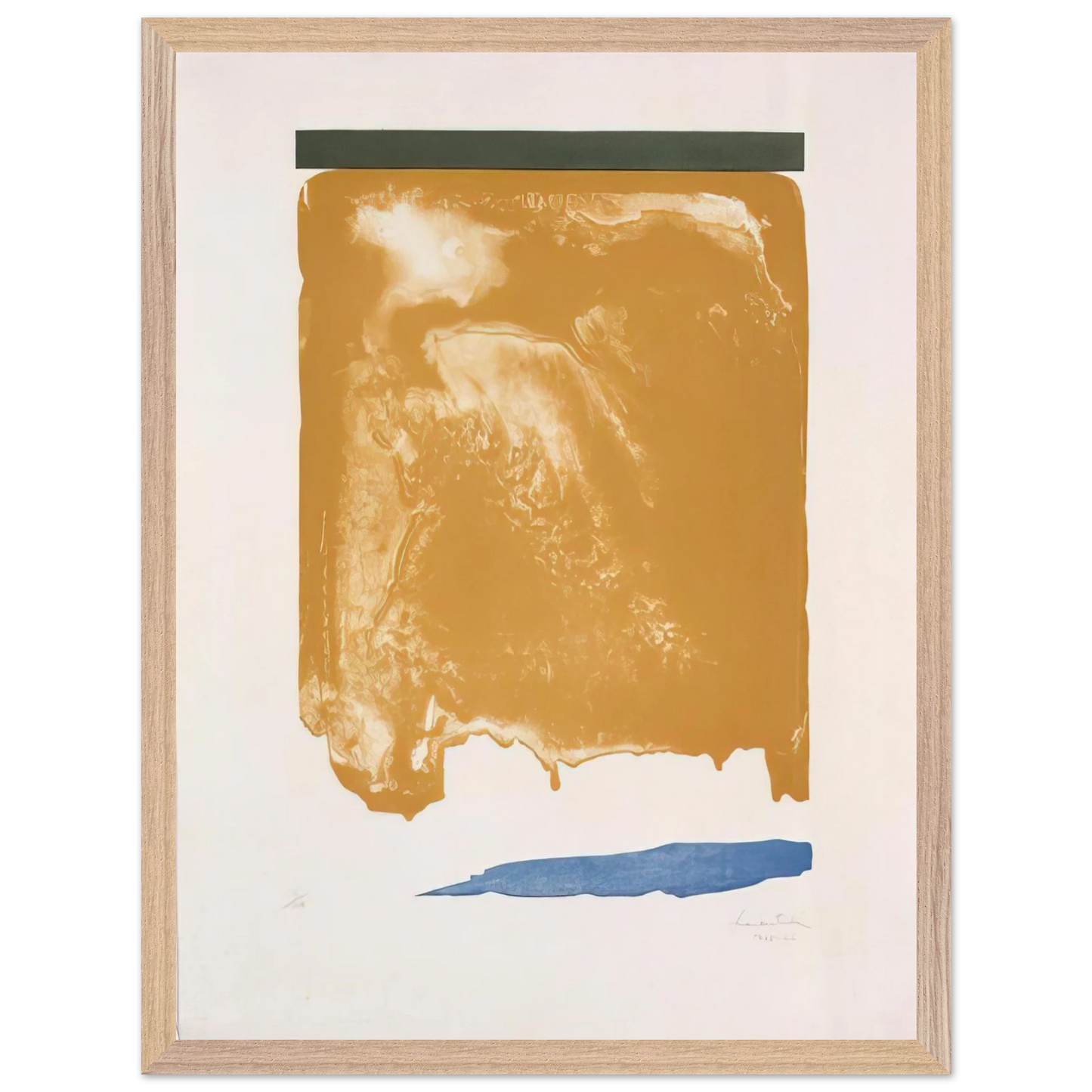 Helen Frankenthaler - Persian Garden - 1966 Wall art - 21x29.7 cm / 8x12" - Premium Wooden Framed Poster With Fine Art Paper - White frame