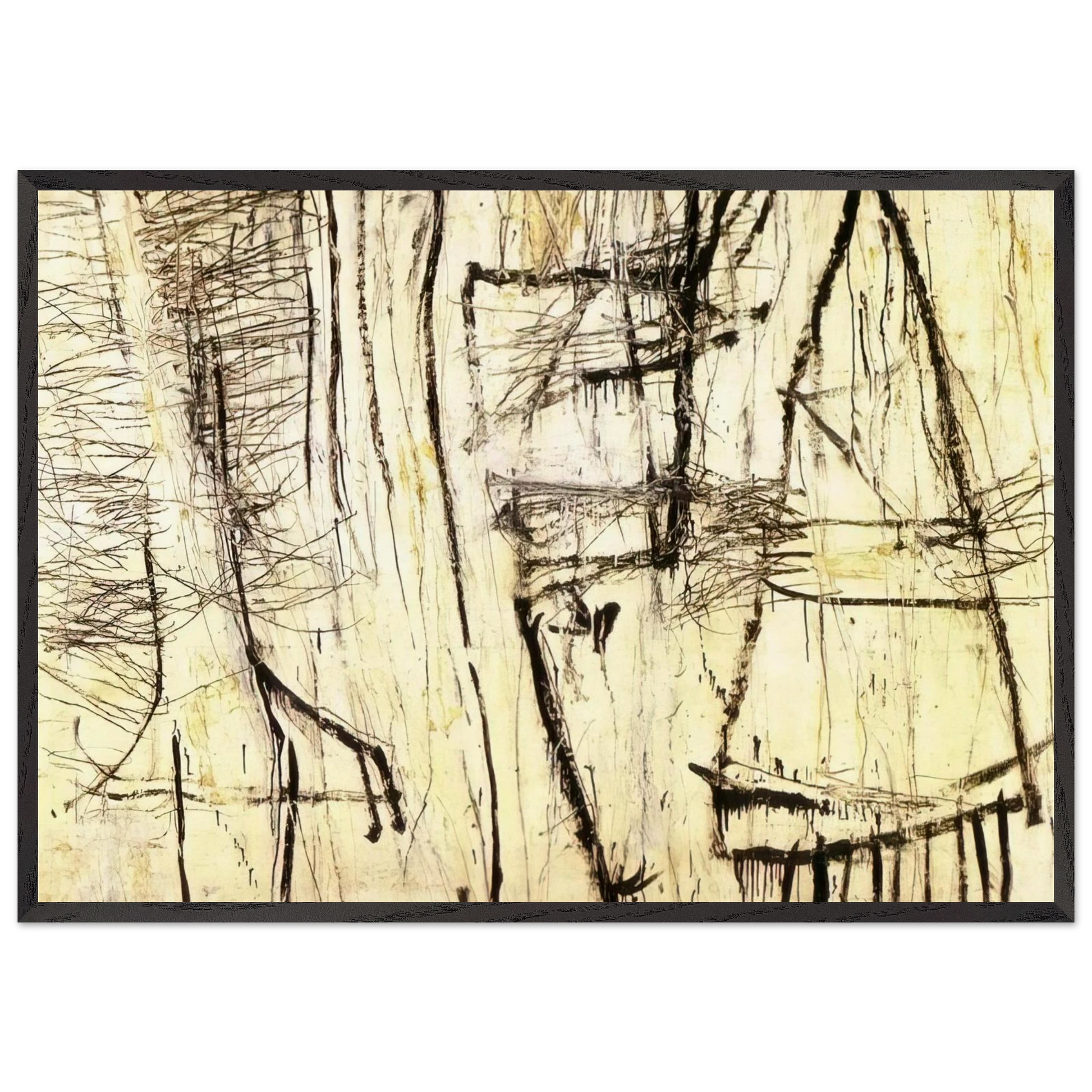 Tiznit - Cy Twombly Framed Art Print – Black Wooden Frame - Default Title - -Framed Art Print