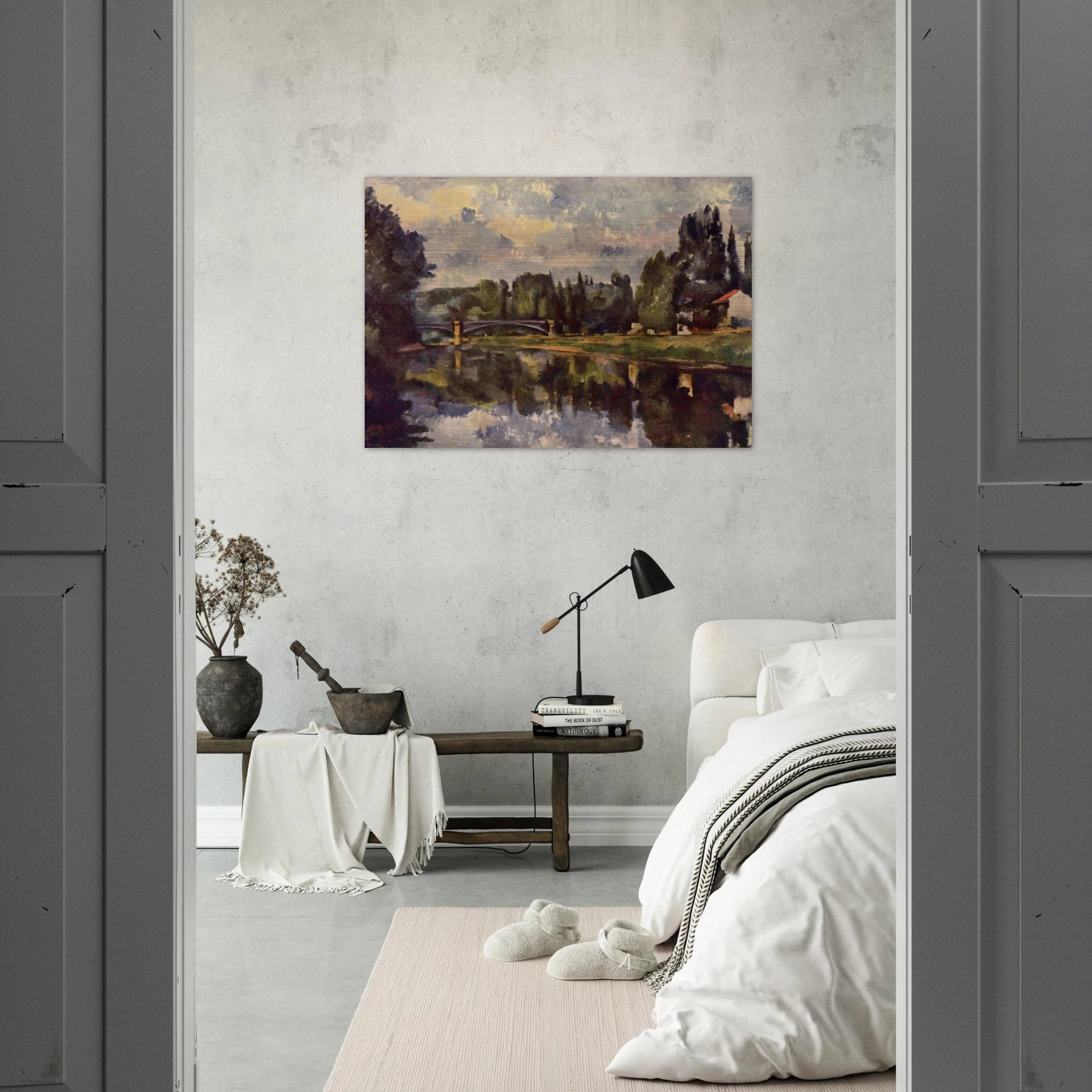 Bridge over the Marne - Paul Cézanne Brushed Aluminum Print - 70x100 cm / 28x40 inches | Paul Cézanne Aluminum Print | Paul Cézanne Prints