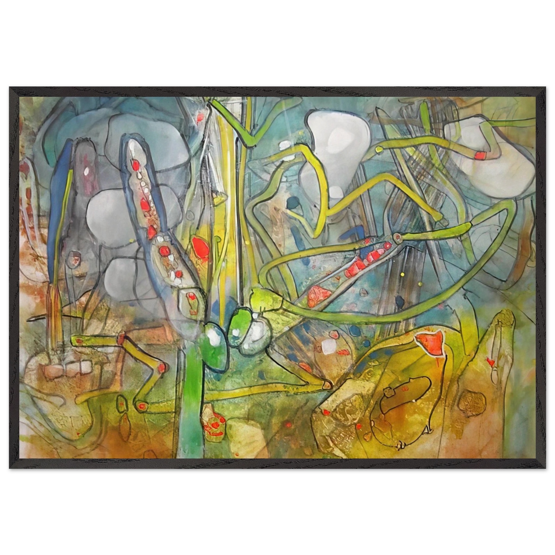 ATLAS DE MEDICATION - Roberto Matta Framed Art Print – Black Wooden Frame - Default Title - -Framed Art Print