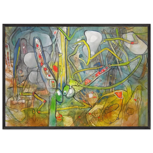 ATLAS DE MEDICATION - Roberto Matta Framed Art Print – Black Wooden Frame - Default Title - -Framed Art Print