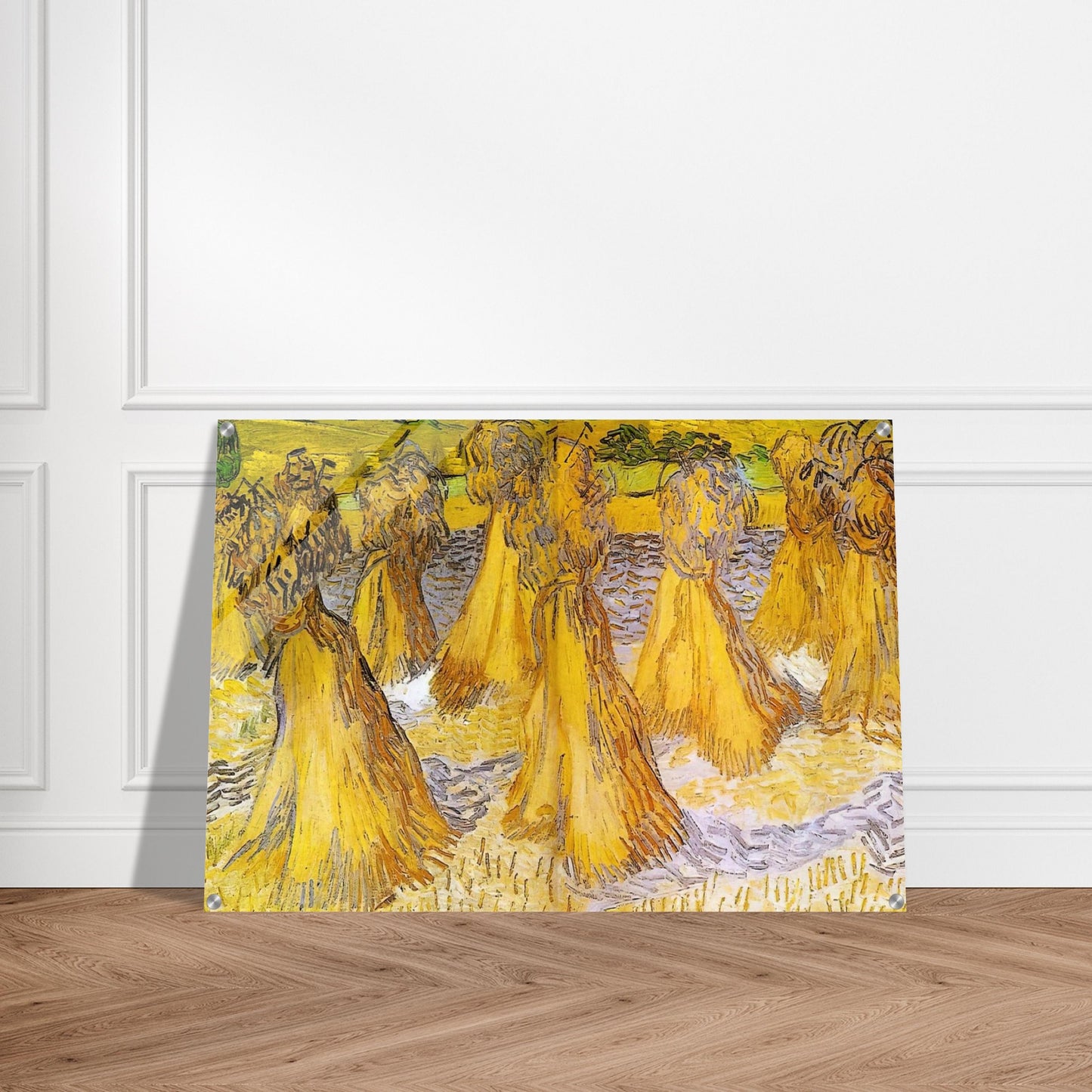Sheaves of Wheat - Vincent van Gogh Acrylic Print - 70x100 cm / 28x40″ inches