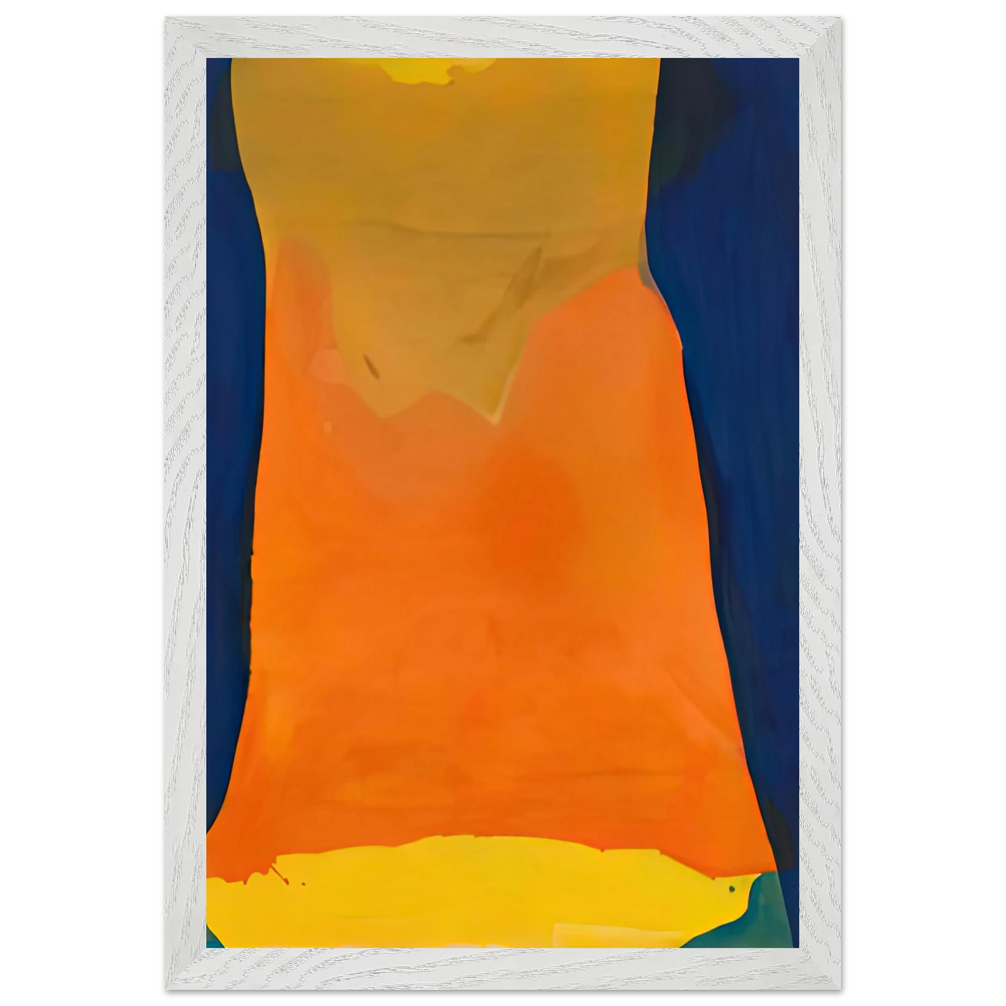 Helen Frankenthaler - Orange Mood, 1963-64- Wall Art - 21x29.7 cm / 8x12" - Premium Wooden Framed Poster With Fine Art Paper - Black frame