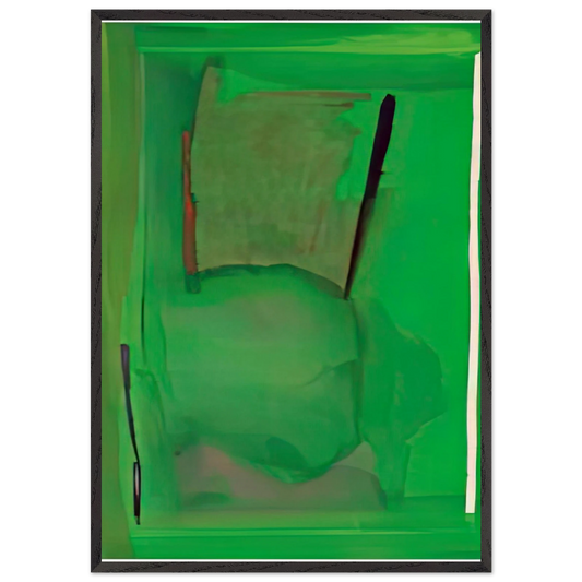 Ocean Drive West 2 1974- - Helen Frankenthaler 70x100 cm / 28x40 inches Framed Art Print – Black Wooden Frame